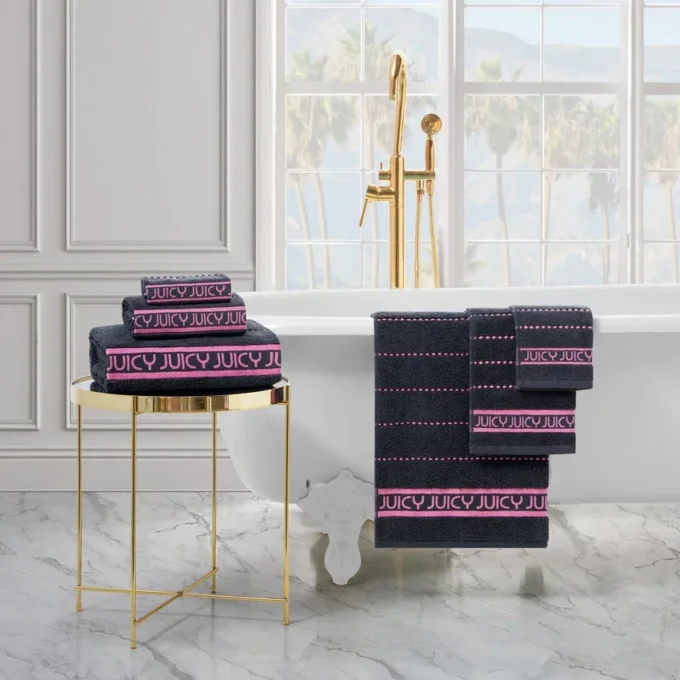 Plush Stripe Bath Towel Set Plush Stripe Bath Towel Set