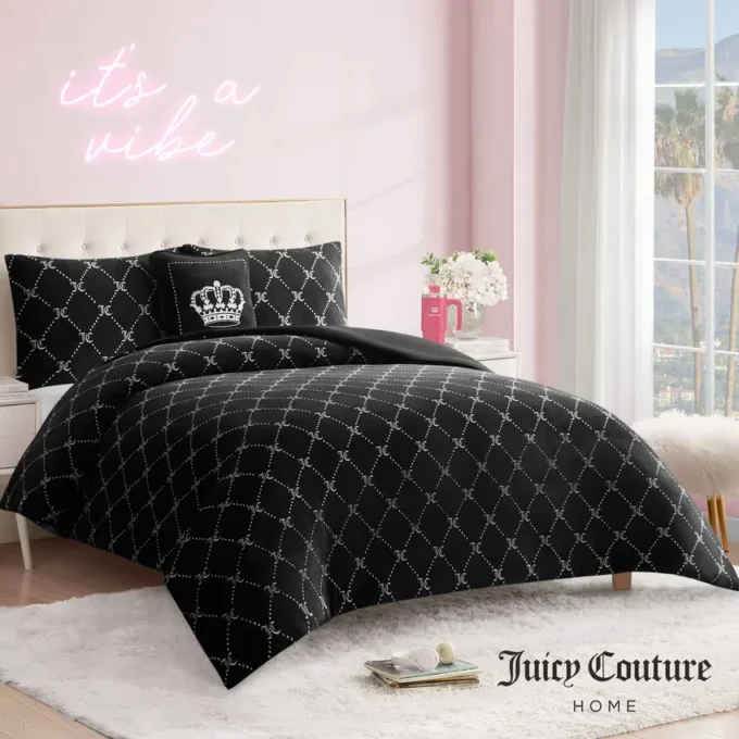 Plush Trellis Link Reversible Comforter Set Plush Trellis Link Reversible Comforter Set
