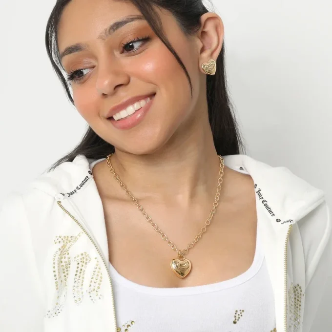 Puffed Heart Pendant Necklace Puffed Heart Pendant Necklace