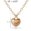 Puffed Heart Pendant Necklace Puffed Heart Pendant Necklace