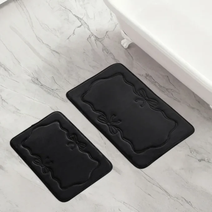 Quilted Memory Foam Bath Mat 2-Piece Set Quilted Memory Foam Bath Mat 2-Piece Set
