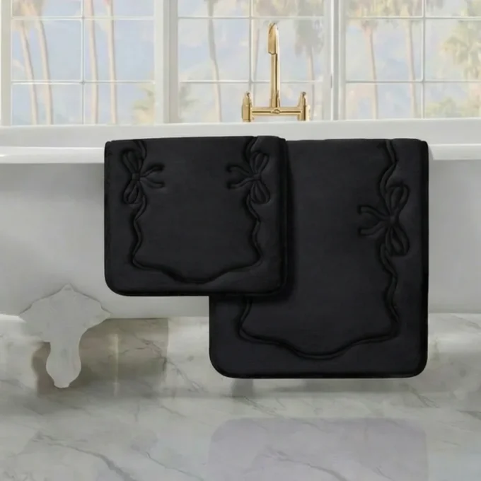 Quilted Memory Foam Bath Mat 2-Piece Set Quilted Memory Foam Bath Mat 2-Piece Set