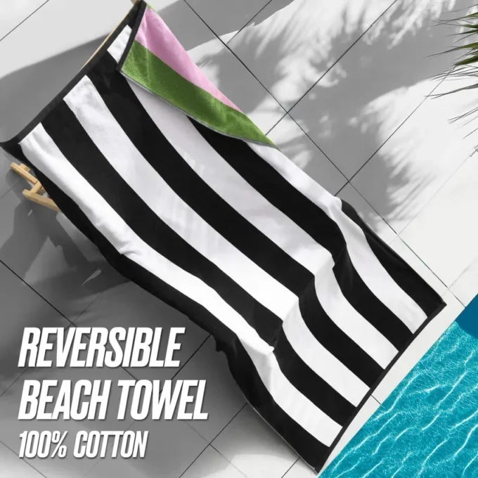 Reversible Cabana Cotton Beach Towel Reversible Cabana Cotton Beach Towel