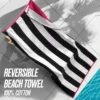 Reversible Cabana Cotton Beach Towel Reversible Cabana Cotton Beach Towel