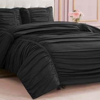 Ribbon Ruched Comforter Set
