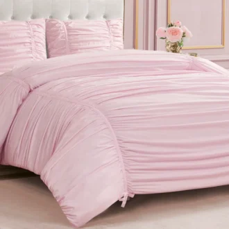 Ribbon Ruched Comforter Set