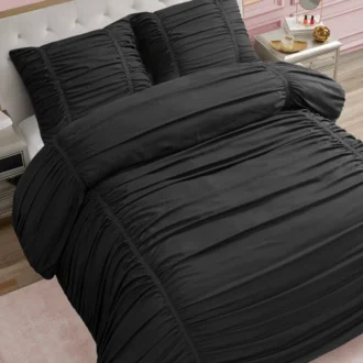 Ribbon Ruched Comforter Set