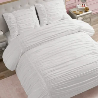 Ribbon Ruched Comforter Set