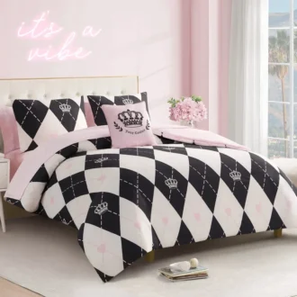 Royal Argyle Reversible Bed in a Bag Bedding Set