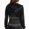 Sagittarius Customizable Big Bling Velour Hoodie Sagittarius Customizable Big Bling Velour Hoodie