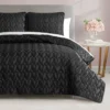 Satin Heart Stitched Quilt Set Satin Heart Stitched Quilt Set