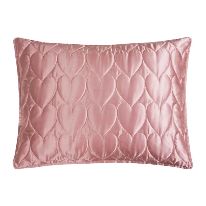 Satin Heart Stitched Quilt Set Satin Heart Stitched Quilt Set