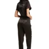 Satin Short Sleeve Notch Collar Pj Set Satin Short Sleeve Notch Collar Pj Set