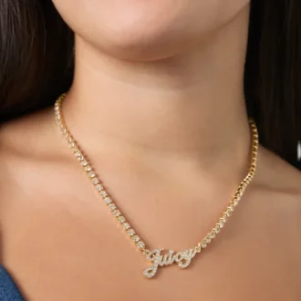 Script Logo Chain Necklace