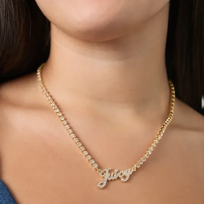 Script Logo Chain Necklace