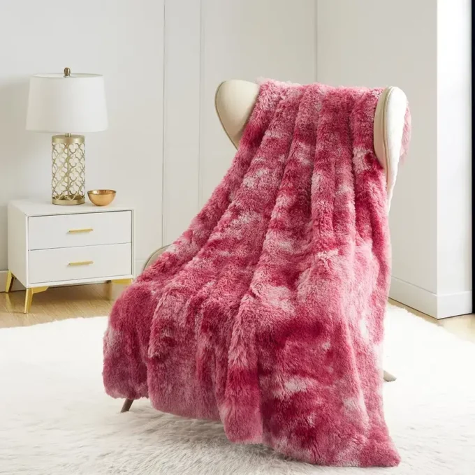 Shaggy Faux Fur Plush Blanket