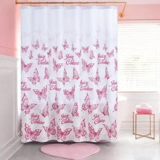Shower Curtain and Hooks Set