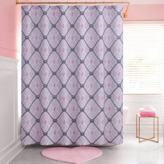 Shower Curtain and Hooks Set