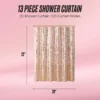 Shower Curtain and Hooks Set Shower Curtain and Hooks Set