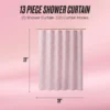 Shower Curtain and Hooks Set Shower Curtain and Hooks Set