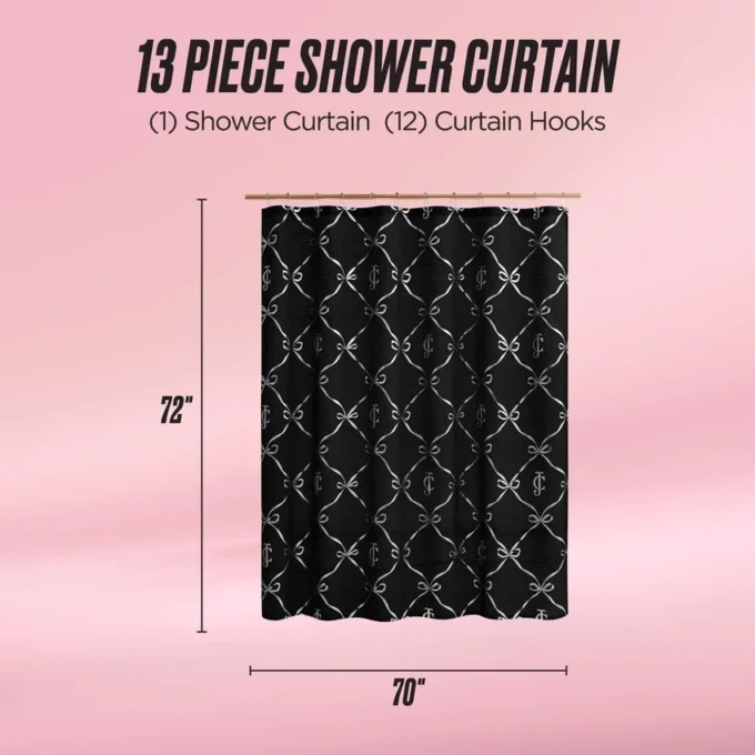 Shower Curtain and Hooks Set Shower Curtain and Hooks Set