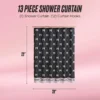 Shower Curtain and Hooks Set Shower Curtain and Hooks Set
