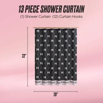 Shower Curtain and Hooks Set