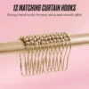 Shower Curtain and Hooks Set Shower Curtain and Hooks Set