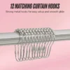 Shower Curtain and Hooks Set Shower Curtain and Hooks Set