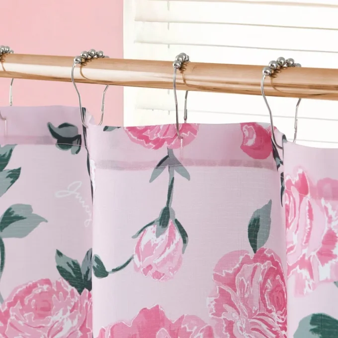 Shower Curtain and Hooks Set Shower Curtain and Hooks Set