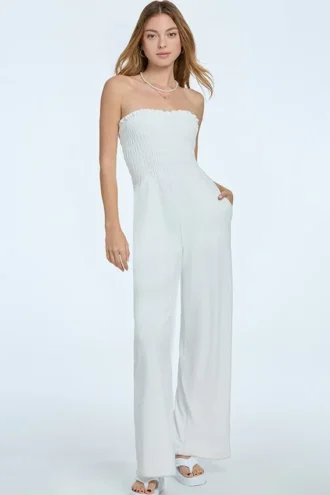 Smocked Velour Jumpsuit Smocked Velour Jumpsuit
