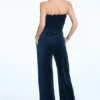Smocked Velour Jumpsuit Smocked Velour Jumpsuit
