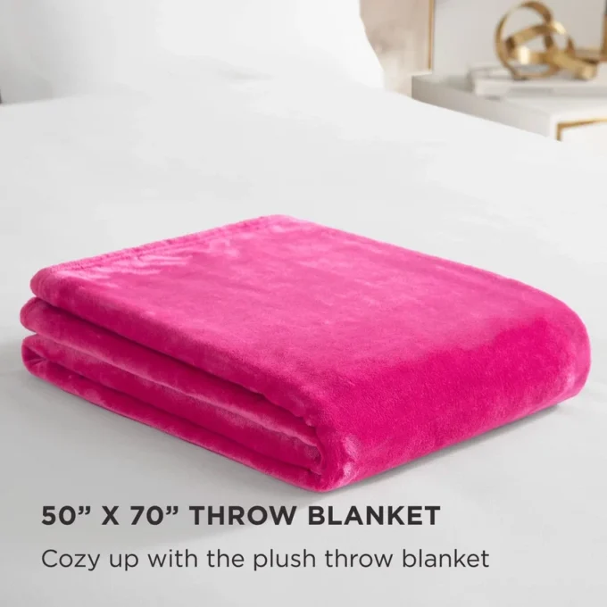 Solid Plush Throw Blanket Solid Plush Throw Blanket