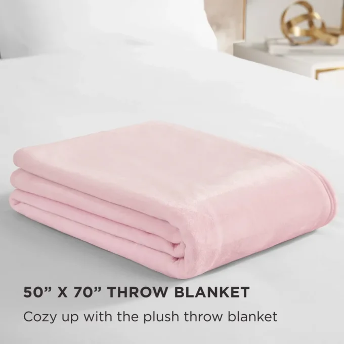 Solid Plush Throw Blanket Solid Plush Throw Blanket