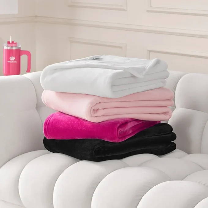 Solid Plush Throw Blanket Solid Plush Throw Blanket
