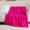 Solid Rabbit Mink Faux Fur Throw Blanket Solid Rabbit Mink Faux Fur Throw Blanket