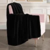Solid Rabbit Mink Faux Fur Throw Blanket Solid Rabbit Mink Faux Fur Throw Blanket