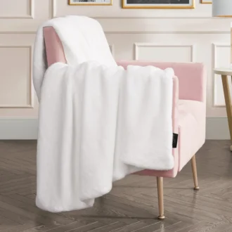Solid Rabbit Mink Faux Fur Throw Blanket Solid Rabbit Mink Faux Fur Throw Blanket