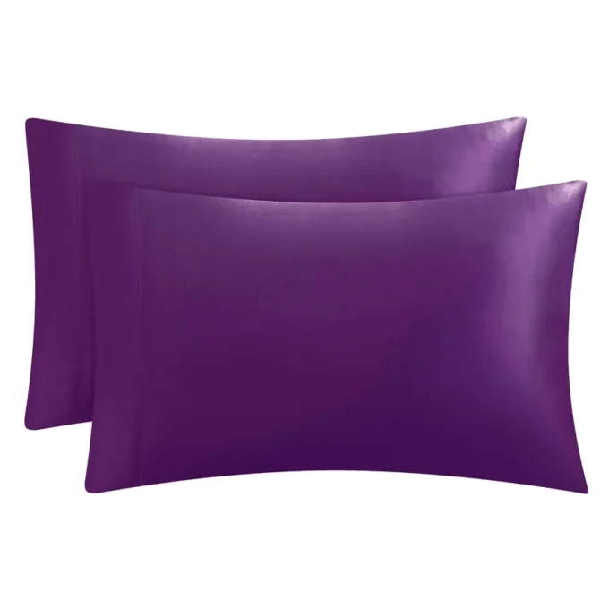Solid Satin Pillow Case Set Solid Satin Pillow Case Set