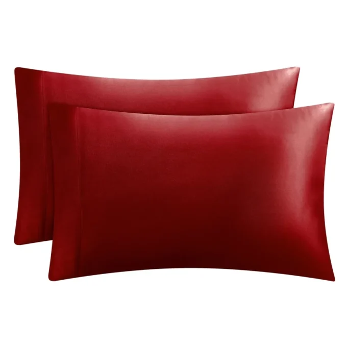 Solid Satin Pillow Case Set Solid Satin Pillow Case Set