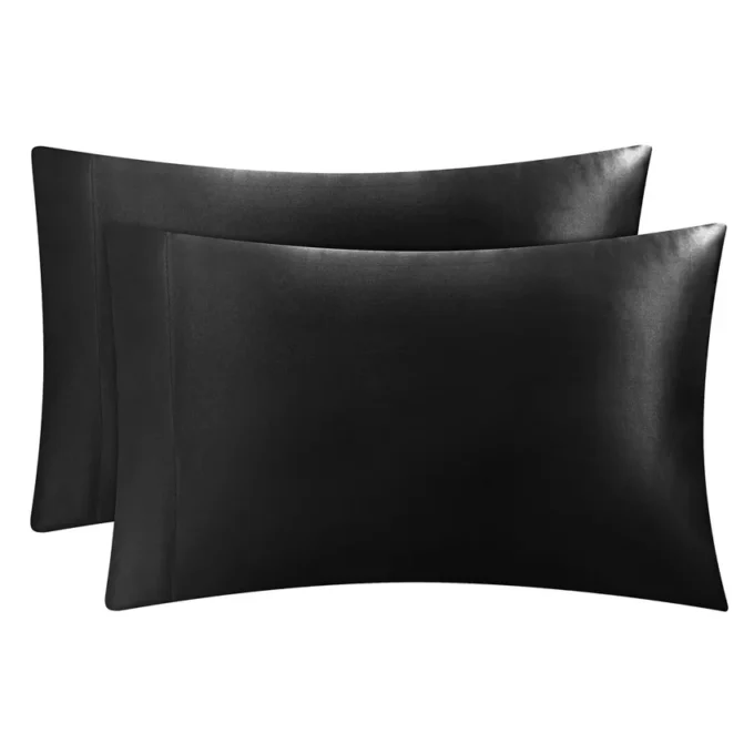 Solid Satin Pillow Case Set Solid Satin Pillow Case Set