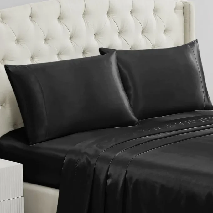 Solid Satin Pillow Case Set Solid Satin Pillow Case Set