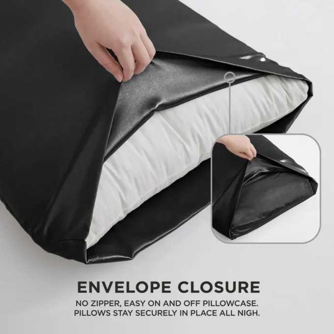 Solid Satin Pillow Case Set Solid Satin Pillow Case Set