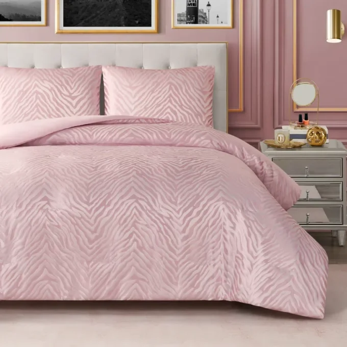 Sparkle Zebra Jacquard Comforter Set Sparkle Zebra Jacquard Comforter Set