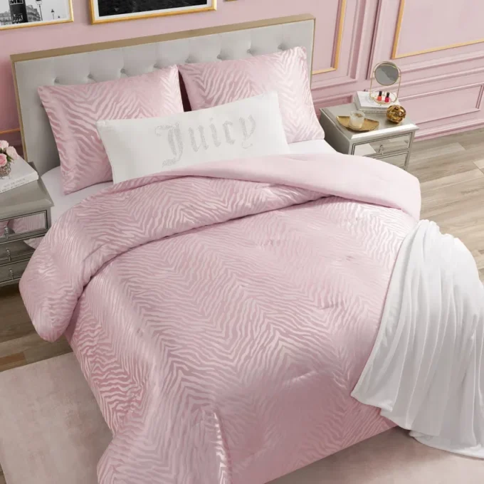 Sparkle Zebra Jacquard Comforter Set Sparkle Zebra Jacquard Comforter Set