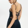 Strappy Script Velour Jumpsuit Strappy Script Velour Jumpsuit
