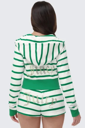 Stripe Bling Terry Hoodie