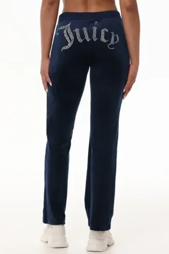 Technicolor Customizable Big Bling Velour Track Pants