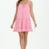 Towel Terry Lace Trim Tiered Dress Towel Terry Lace Trim Tiered Dress