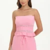 Towel Terry Lace Trim Tube Top Towel Terry Lace Trim Tube Top